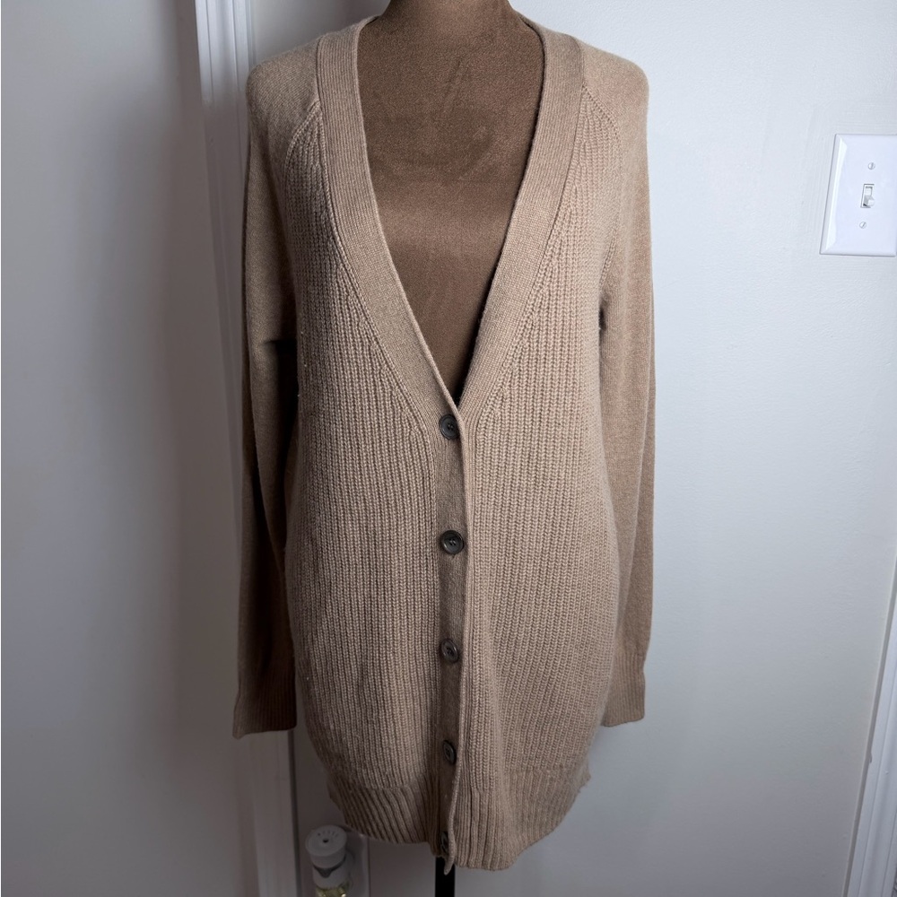 Hayden Women's Beige Cardigan Sweater Cashmere